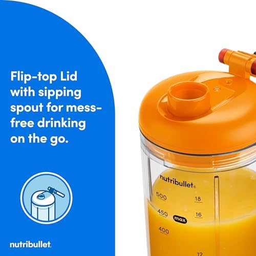 nutribullet Flex Portable Blender NBPB50200EO, Tangerine Orange - Image 5