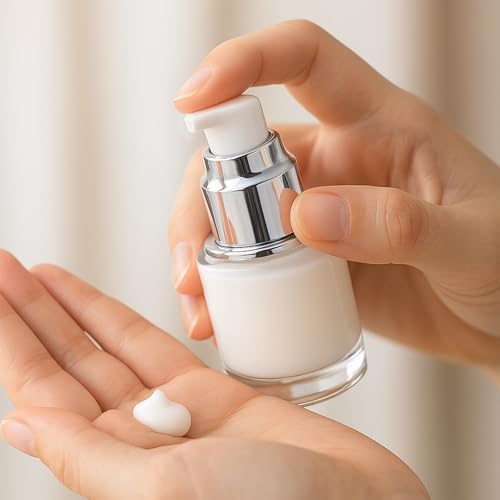 6Packs 20ml Clear Glass Lotion Pump Bottles Refillable Travel Cosmetic Containers with Silver Pump and Clear Cap Mini Empty Dispenser Jars for Serum, Essence, Toner, Skincare, Essential Oils (Silver) - Image 4