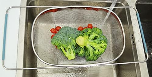 Expandable Over The Sink Oval Colander/Mesh Strainer Basket (1)