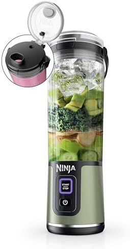 Ninja Blast Portable Blender, Cordless,18oz Vessel, Metallic Olive, BC151OG by Unknown