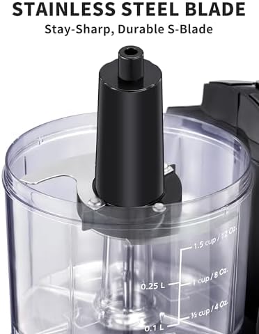 1.5-Cup Electric Food Chopper, 100W Mini Food Processor Meat Grinder