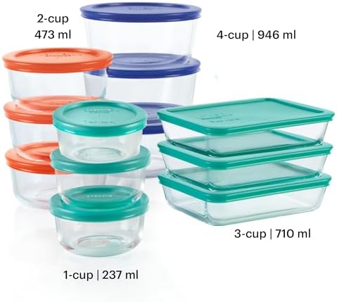 Simply Store (12-Pack) Glass Food Storage Containers Set