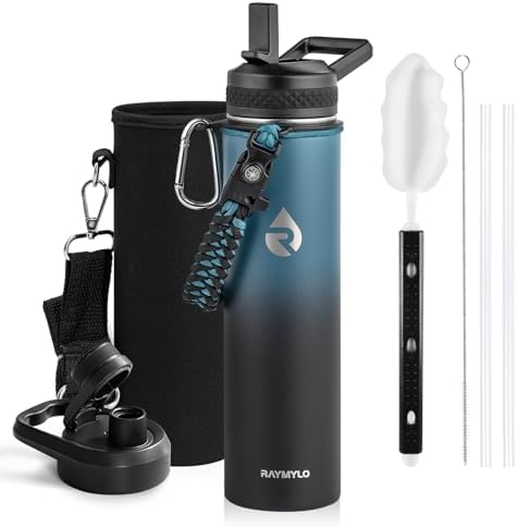 Insulated Water Bottle 24 oz, Triple Wall Vacuum Stainless Steel