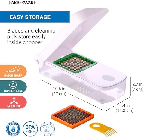 Farberware Pro Vegetable Chopper Dicing Blades Nonslip Base - Image 7