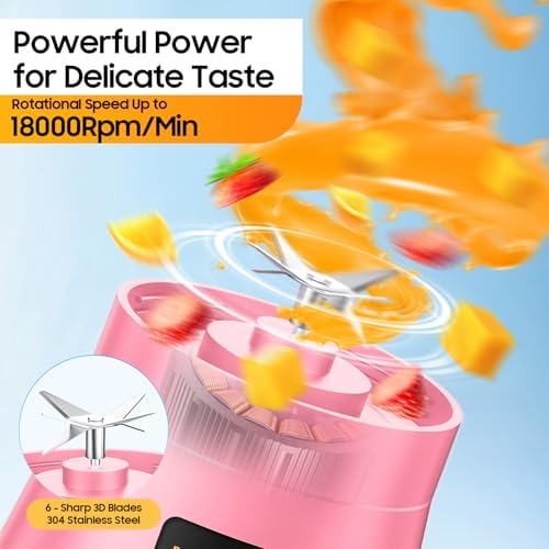 Personal Size Smoothies Blender Portable - 380ML Mini Travel Blender - Image 3