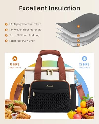 Lunch Box for Women, Insulated Adult Lunch Bag Women Cooler Tote