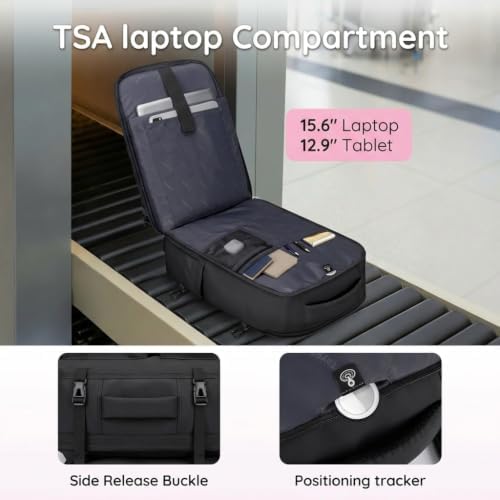 Taygeer Travel Backpack for Men, TSA Travel Laptop Backpack with Shoe Pouch - Image 5