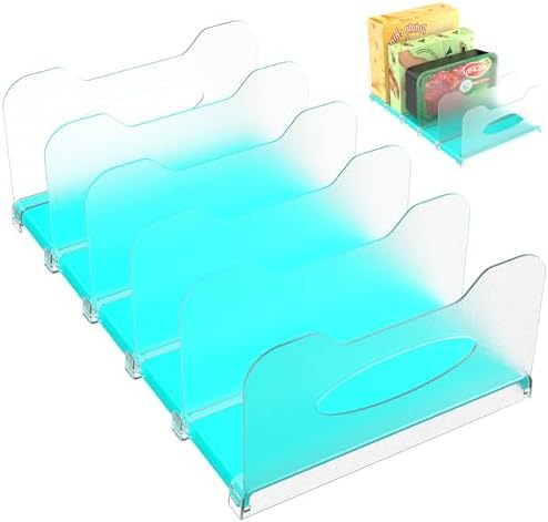 Freezer Organizer,12" Visible Fridge Organizer Rack with Removable Dividers
