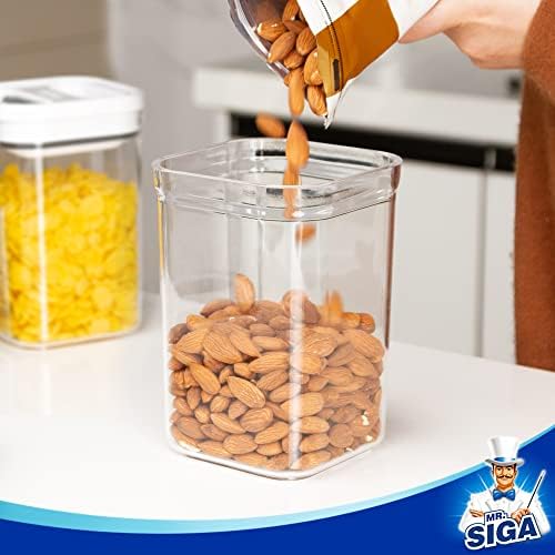 4 Pack Airtight Food Storage Container Set for Pantry Organization