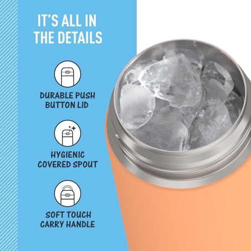 FUNTAINER Water Bottle with Spout, 16oz, Orange