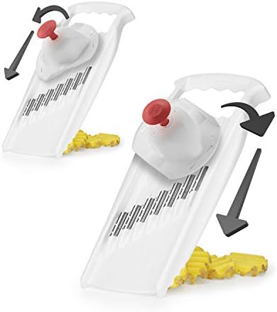 Börner Wave-Waffle XXL PowerLine Crinkle Cut Vegetable Slicer (White) • Wavy Mandoline for Vegetables • Wave/Waffle/Crinkle Cut • Potato Slicer for Lattice Potatoes - Image 5