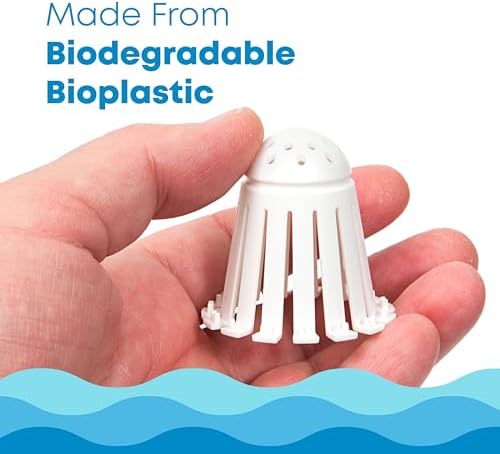 Toss 21pk Disposable Bath Tub Drain Strainers - Hair Catcher Snare for Shower Bathtub to Prevent Clogged Drains, Traps Human and Pet Hair, One Year Supply (White)