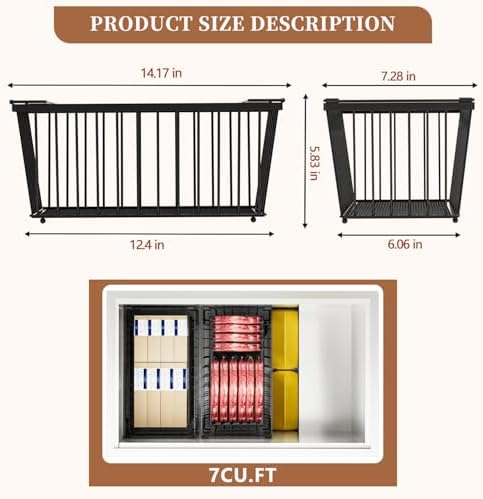 Enhanced Leak-Proof Bottom, Small Freezer Organizer Bins for 7 Cu.Ft