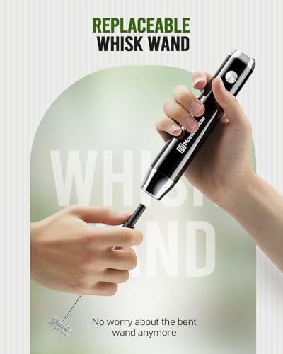 LunaFro Lite Rechargeable Milk Frother,Detachable Whisk
