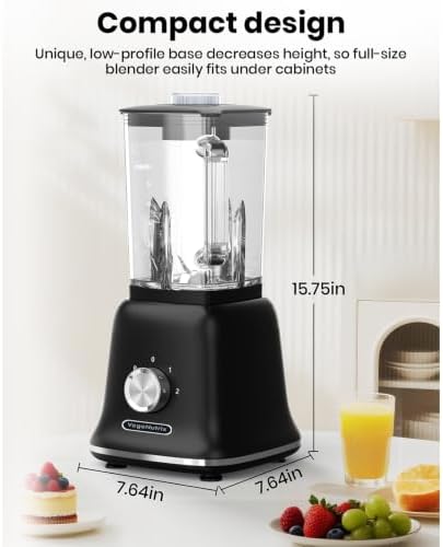 Countertop Blender, Smoothies and Kitchen Use, 25000PRM & 58Oz Glass Jar - Image 5