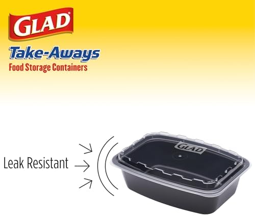Take-Aways 30-Pack Snap-Seal, Dishwasher and Freezer Safe, Reusable Food Storage Bento Box, Meal Prep Containers, Made in North America (38 oz, BPA Free)