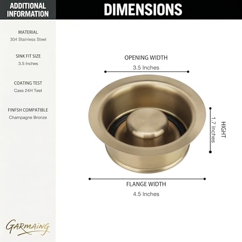Champagne Bronze Sink Garbage Disposal Flange for Kitchen