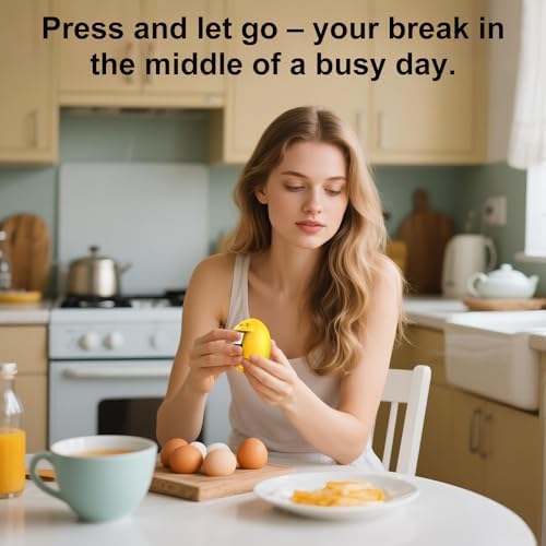 Egg Cracker, Silicone Egg Shell Opener, Cute Egg Shaped Design, Opens Eggs with Ease, A Little Happiness Boost for Your Kitchen. (Color: Yellow, 1-Pack) - Image 6