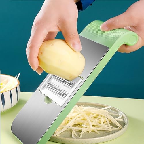 Multifunction Vegetable Cutter, Adjustable 5-in-1 Vegetables Chopper, Mandoline Slicer for Vegetables, Multi-Purpose Kitchen Gadgets Slicer Cuts Set(C) - Image 2
