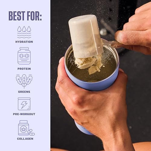 BlenderBottle Tumbler 2-in-1 Stainless Steel Shaker Bottle 24 oz, Moon Mist - Image 4
