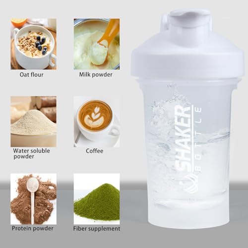 400ml Protein Shaker Bottle,Gym Small Shakes Cup with Mixing Ball - Image 6