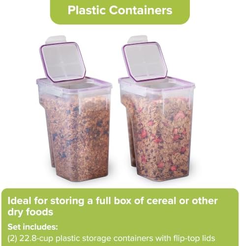 Airtight 2-Pack (22.8 Cup) Cereal Dispenser Storage Containers