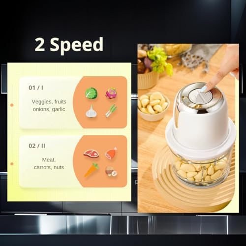 Cordless Food Processor & Meat Grinder, 5-Cup Electric Chopper, USB-C Rechargeable Battery Powered, Portable Wireless Mini Processor for Apartment, RV, Travel, Camping (Silver) - Image 3