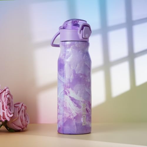 BJPKPK 25 oz Insulated Water Bottle, Straw, Handle, Stainless Steel Flask - Image 5
