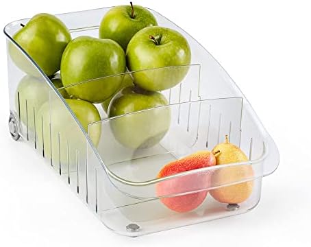 RollOut Fridge Drawer 8”, Adjustable Bin Refrigerator Organizer