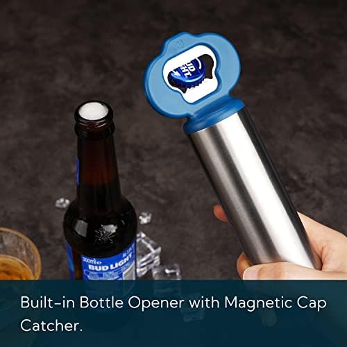 3 in 1 Wine Bottle Opener Corkscrew with Foil Cutter, Beer Bottle Opener with Magnetic Cap Catcher, Works Easily Like Electric Opener, Wine Corkscrew, Gifts for Men and Women