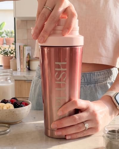 Insulated Protein Shaker Bottle 24oz, Pink Ombre, Pismo Sunset - Image 2