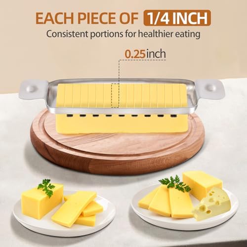 Stainless Steel Butter Slicer, Butter Cutter for Uniform 1/4-Inch Slices - Image 3