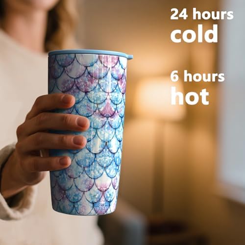 TILUCK 20 oz Insulated Coffee Tumbler with BPA-Free Lid - Image 3