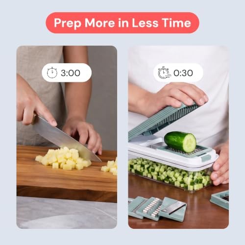 Essential Vegetable Chopper & Mandoline Slicer 8-in-1 Kitchen Tool