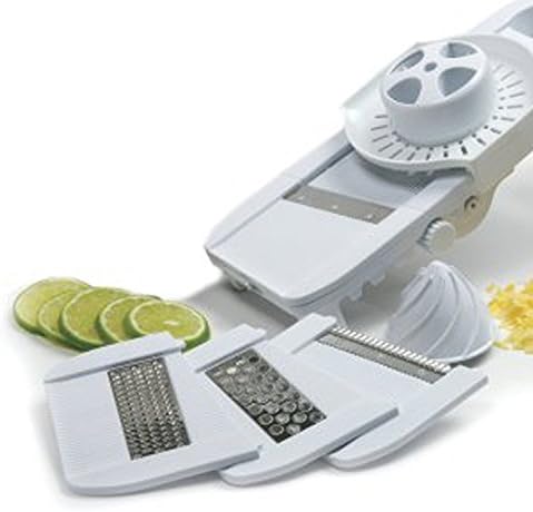 Norpro Deluxe Mandoline Slicer, Grater, Shredder, Julienne and Juicer w/ Safety Guard White - Image 3