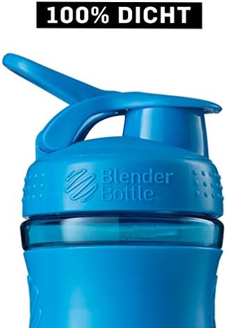 BlenderBottle SportMixer Tritan Grip Shaker Bottle, Cyan/Cyan, 28-Ounce - Image 6