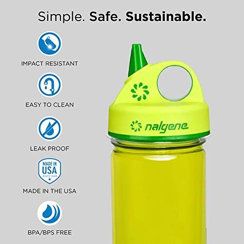 Kids Grip-N-Gulp Water Bottles, Leak Proof Sippy Cup, Durable, BPA and BPS Free, Dishwasher Safe