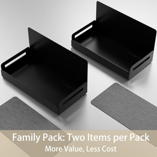 2-Pack Magnetic Spice Rack for Refrigerator, Black