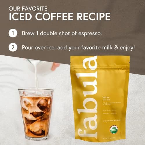 Low Acid Decaf Coffee Ground, USDA Organic Coffee Medium Roast - Single Origin - Non-GMO - No Molds - Mycotoxins Pesticides Free Coffee - 12 Oz