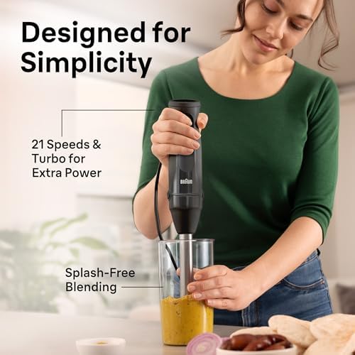 Braun MQ50001M Vario 21-Speed Hand Blender with TurboBoost, EasyClick, 500W - Image 3