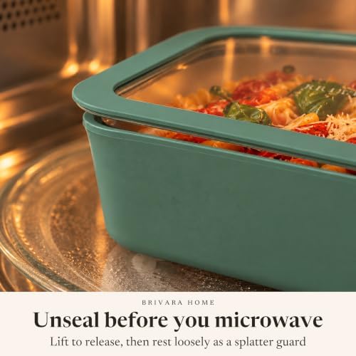 Glass Food Storage Containers with Lids, 20-Piece Set, Pine