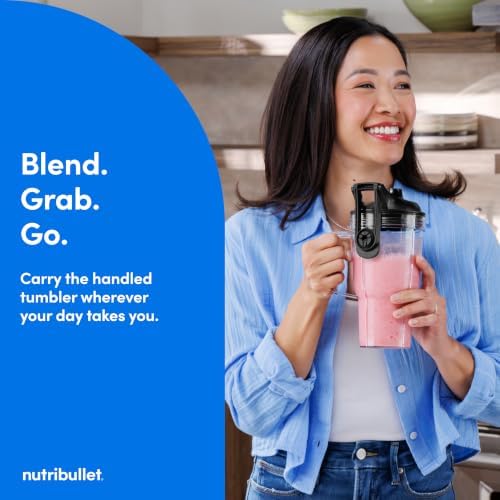 nutribullet Personal Blender, 700W, 21 oz Tumbler Cup, 18 oz Cup, NB30150 - Image 5