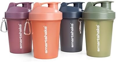 Smartshake Lite 4 Pack 400 ml/13.5 oz Protein Shaker Bottle | Silent Mixing | Leak-Proof Shaker Bottle | Shaker Cups For Protein Shakes | Gym Shaker Bottle | BPA-Free, Dishwasher Safe | by Smartshake