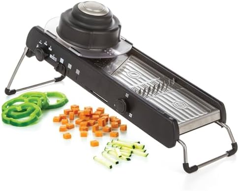 PL8 Professional Cubing Mandoline - Versatile Vegetable Slicer with Integrated Cubing System, Adjustable Blades for Cubes, Slices, and Julienned Cuts - Image 3