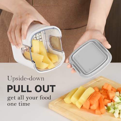 Vegetable Chopper Cube Container, Three Blades, French Fry Cutter