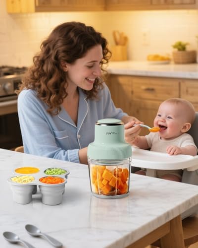 HEYVALUE 20 Oz Glass Baby Food Maker, Baby & Pet Large Food Processor Set - Image 5