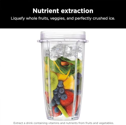 Ninja BN401 Nutri-Blender Pro with Auto-iQ, 1100W Motor (2) 24oz Cups (Renewed) Bundle with Deco Essentials Collapsable Water Bottle and 2 YR CPS Enhanced Protection Pack - Image 6