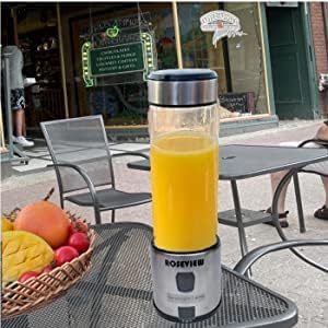 Mini Glass blender for shakes and smoothies ROSEVIEW glass blend bottle blast blender cordless jar cordless mixer handheld cup rechargeable mini juicer