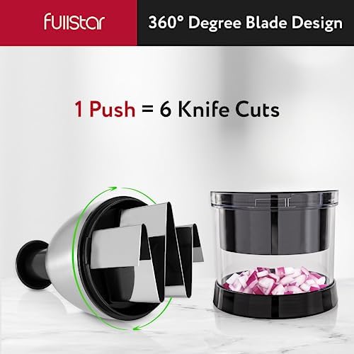 Fullstar Vegetable Chopper - Onion Chopper - Pro Food Slicer - Veggie Cutter with Container - Hand Dicer - Slicer & Dicer (Silver) - Image 3