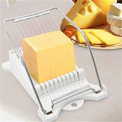 Multifunctional Stainless Steel Luncheon Meat Slicer,Home Slicing and Splitting Tools,Food Slicer for Butter Cheese Kiwifruit Strawberry Banana and Cooked Eggs Etc. (White) - Image 2